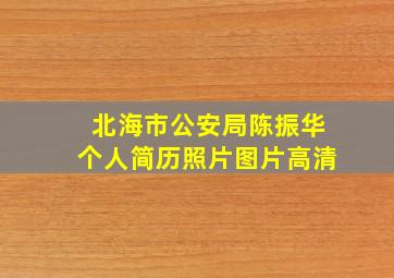 北海市公安局陈振华个人简历照片图片高清