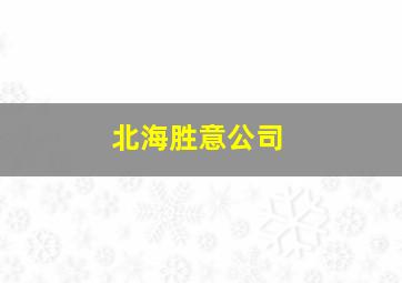 北海胜意公司