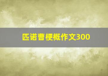 匹诺曹梗概作文300