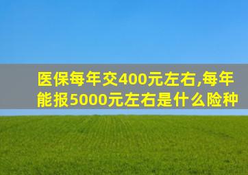 医保每年交400元左右,每年能报5000元左右是什么险种