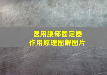 医用腰部固定器作用原理图解图片