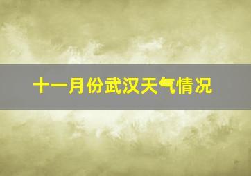 十一月份武汉天气情况