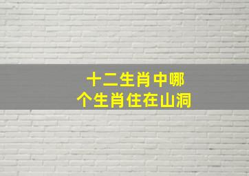 十二生肖中哪个生肖住在山洞