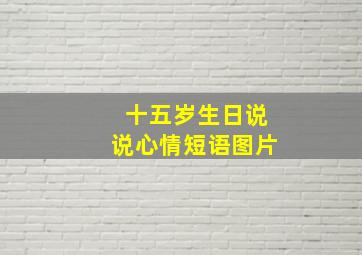 十五岁生日说说心情短语图片