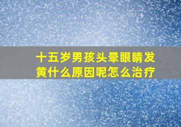 十五岁男孩头晕眼睛发黄什么原因呢怎么治疗