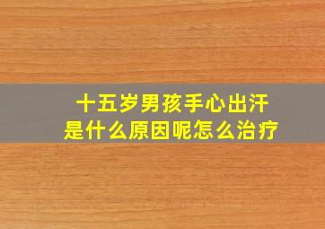 十五岁男孩手心出汗是什么原因呢怎么治疗