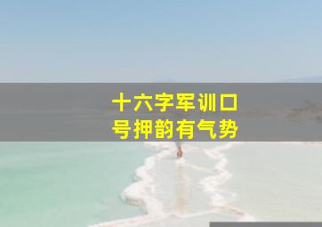 十六字军训口号押韵有气势