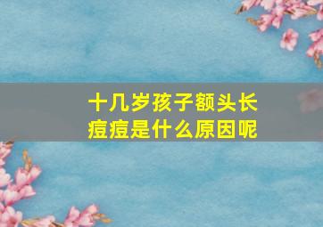 十几岁孩子额头长痘痘是什么原因呢