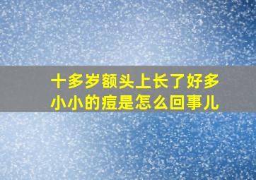 十多岁额头上长了好多小小的痘是怎么回事儿