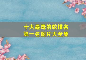 十大最毒的蛇排名第一名图片大全集