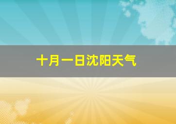 十月一日沈阳天气