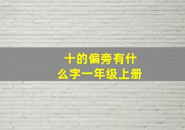 十的偏旁有什么字一年级上册