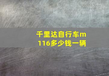 千里达自行车m116多少钱一辆