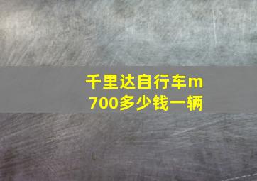 千里达自行车m700多少钱一辆