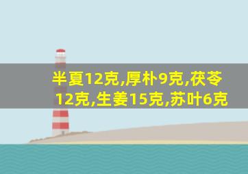 半夏12克,厚朴9克,茯苓12克,生姜15克,苏叶6克