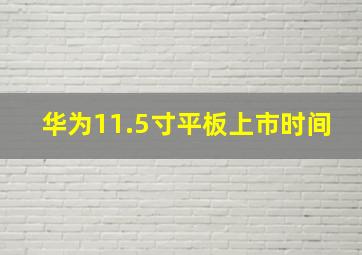 华为11.5寸平板上市时间