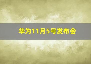 华为11月5号发布会