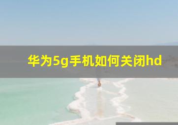 华为5g手机如何关闭hd