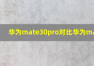 华为mate30pro对比华为mate40