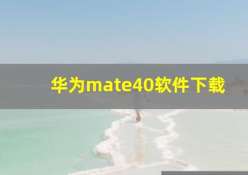 华为mate40软件下载