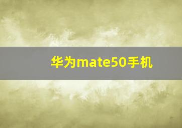 华为mate50手机