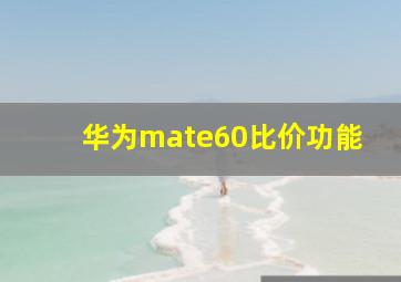 华为mate60比价功能