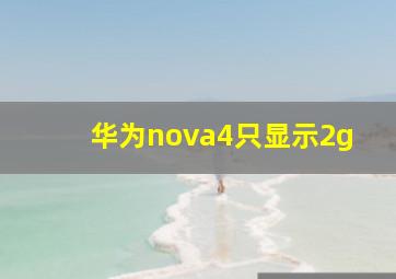 华为nova4只显示2g