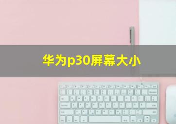 华为p30屏幕大小