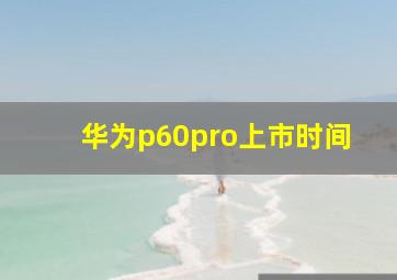 华为p60pro上市时间