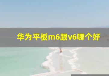 华为平板m6跟v6哪个好