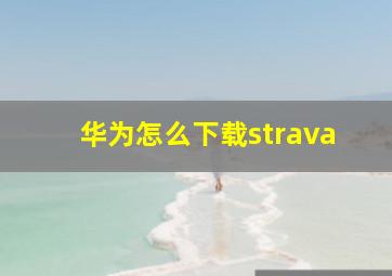 华为怎么下载strava