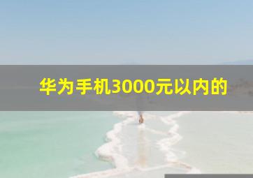 华为手机3000元以内的