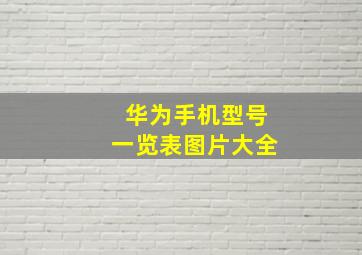 华为手机型号一览表图片大全