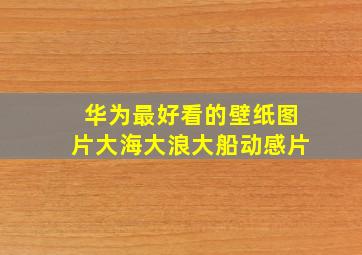 华为最好看的壁纸图片大海大浪大船动感片