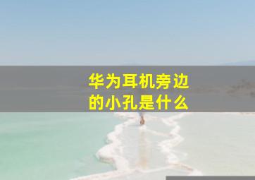 华为耳机旁边的小孔是什么