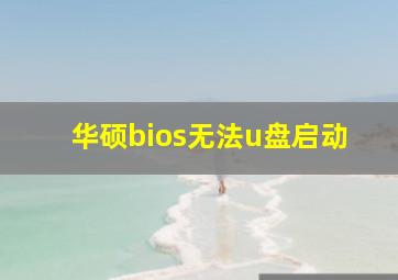 华硕bios无法u盘启动