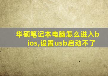 华硕笔记本电脑怎么进入bios,设置usb启动不了