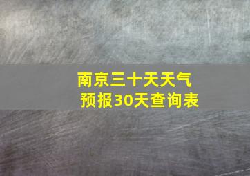 南京三十天天气预报30天查询表