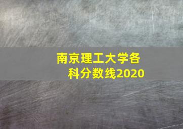 南京理工大学各科分数线2020