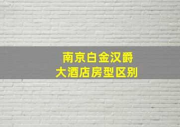 南京白金汉爵大酒店房型区别