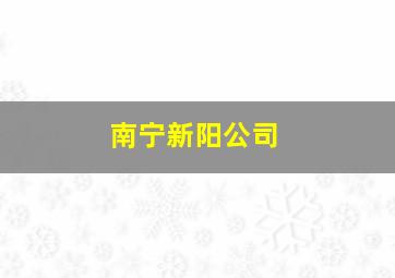 南宁新阳公司