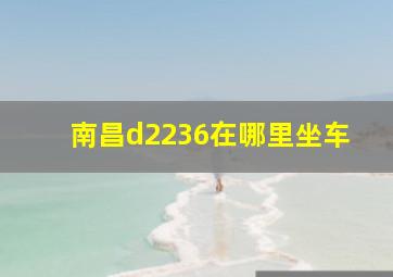 南昌d2236在哪里坐车