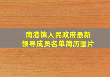 南港镇人民政府最新领导成员名单简历图片