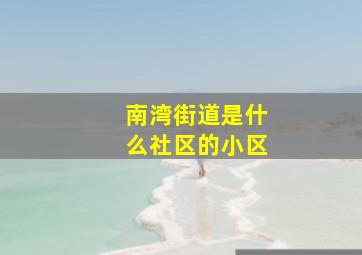 南湾街道是什么社区的小区