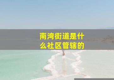 南湾街道是什么社区管辖的