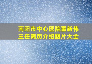 南阳市中心医院董新伟主任简历介绍图片大全