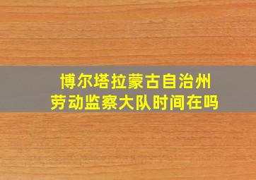 博尔塔拉蒙古自治州劳动监察大队时间在吗