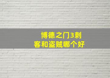 博德之门3刺客和盗贼哪个好