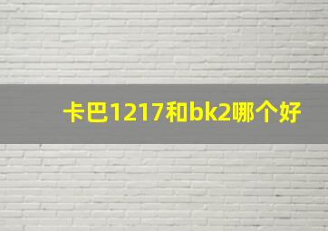 卡巴1217和bk2哪个好