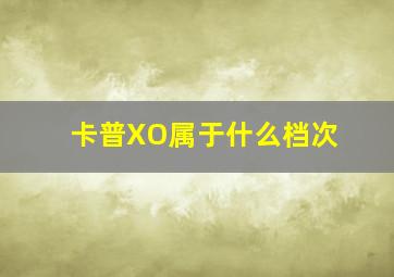 卡普XO属于什么档次